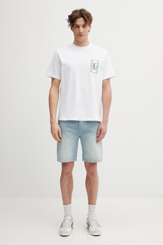 Lacoste t-shirt bawełniany TH1716 biały