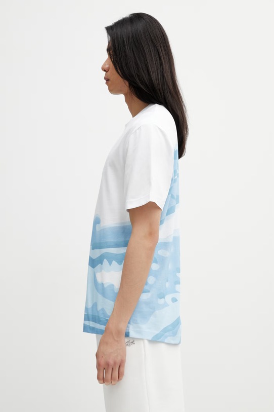 Lacoste T-shirt bawełniany męski TH1997 biały SS26
