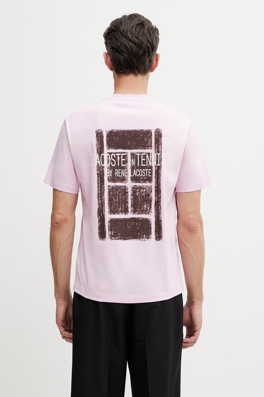 Lacoste tricou din bumbac bărbătesc violet TH2197