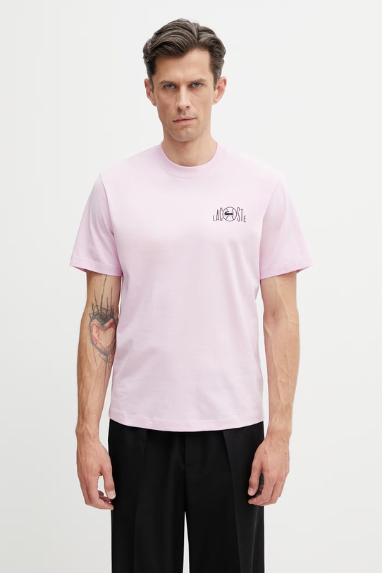 Îmbrăcăminte Lacoste tricou din bumbac bărbătesc TH2197 violet