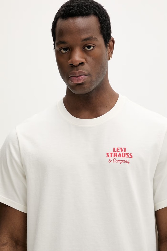 Levi's t-shirt męski bawełniany SS RELAXED FIT beżowy 16143.2372