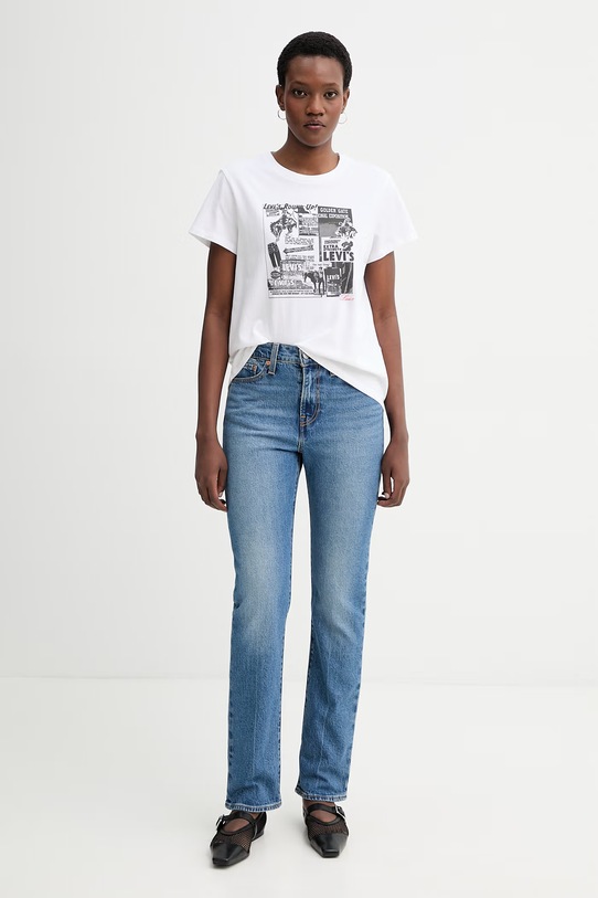 Levi's t-shirt bawełniany THE PERFECT 17369.3432 biały SS26