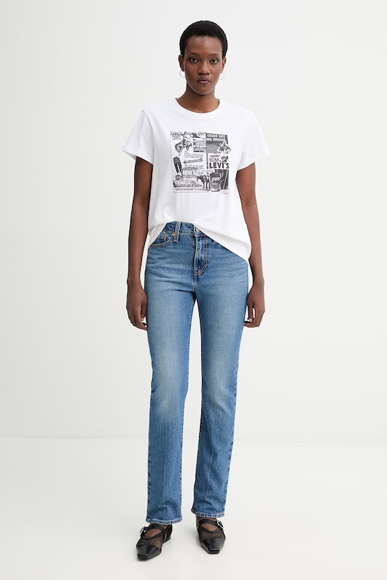 Levi's t-shirt bawełniany THE PERFECT 17369.3432 biały SS26