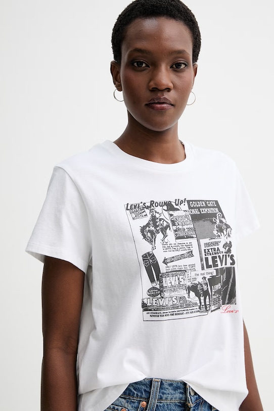 Levi's t-shirt bawełniany THE PERFECT biały 17369.3432