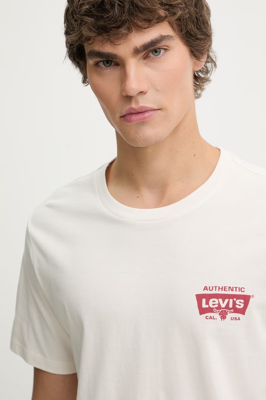 Levi's t-shirt bawełniany GRAPHIC beżowy 22491.1974