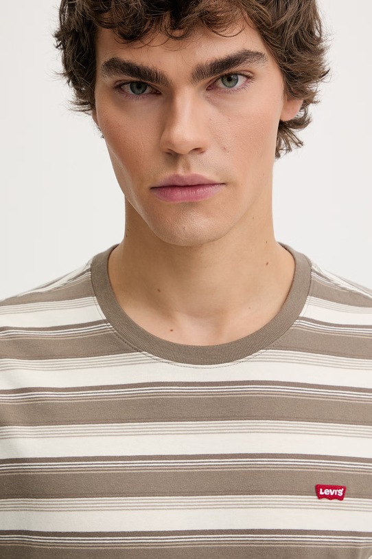 Levi's t-shirt bawełniany SS ORIGINAL HM beżowy 56605.0306