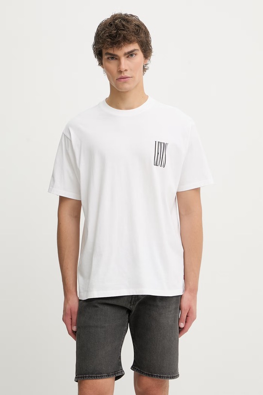 Odzież Levi's t-shirt bawełniany VINTAGE FIT GRAPHIC 87373.0394 biały
