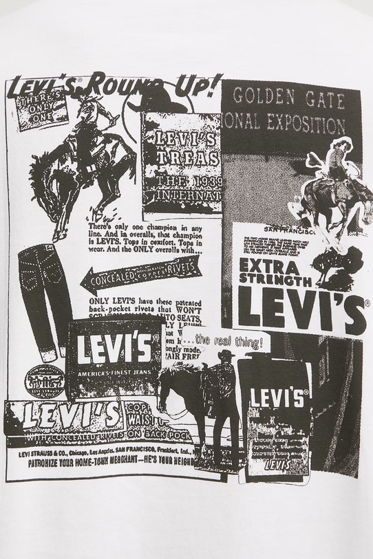 Levi's t-shirt bawełniany VINTAGE FIT GRAPHIC 87373.0394 biały