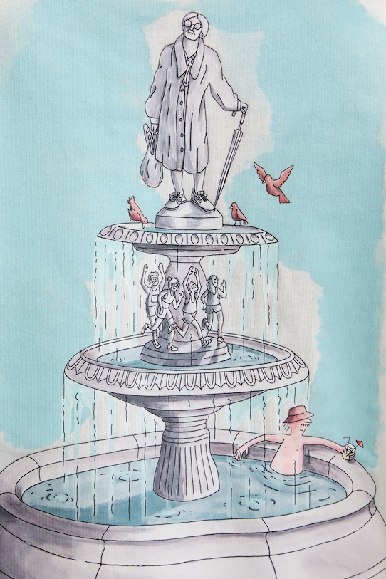 New Balance t-shirt męski bawełniany Fountain MT61J9ICSST beżowy