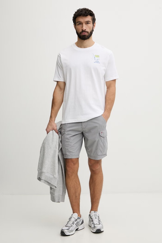 New Balance tričko mužské bavlněné Fish and Chips MT61I5BMWT bílá SS26