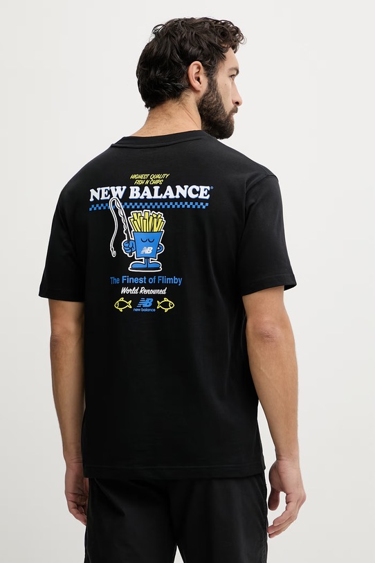 New Balance tričko mužské bavlněné Fish and Chips černá MT61I5BMBK