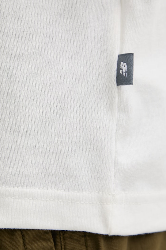 New Balance t-shirt męski bawełniany N Collage MT6161TQSST beżowy