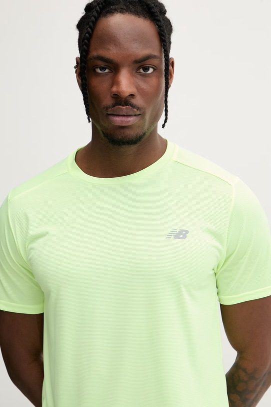 New Balance t-shirt treningowy męski zielony MT41222AFG