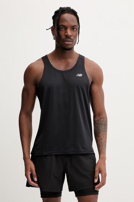 New Balance top treningowy męski czarny MT41220BK