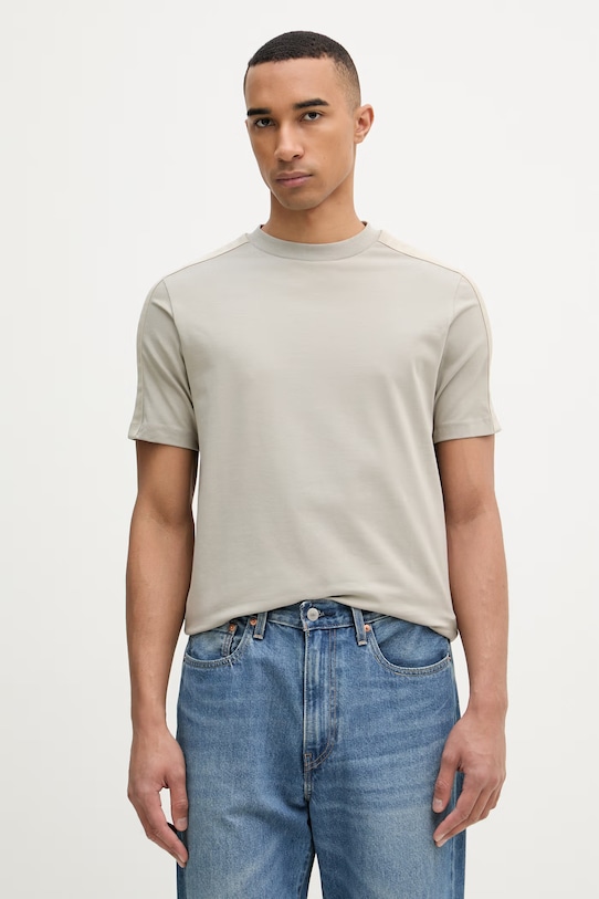 Tričko Karl Lagerfeld jednofarebný béžová 562235.755048