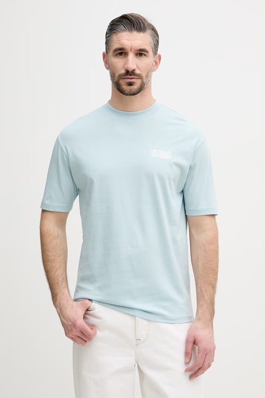 Îmbrăcăminte Karl Lagerfeld tricou pentru bărbați, din bumbac 562224.755145 turcoaz