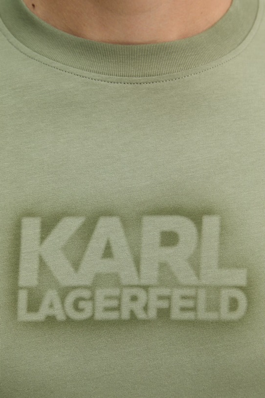 Bavlnené tričko Karl Lagerfeld 562242.755060 zelená
