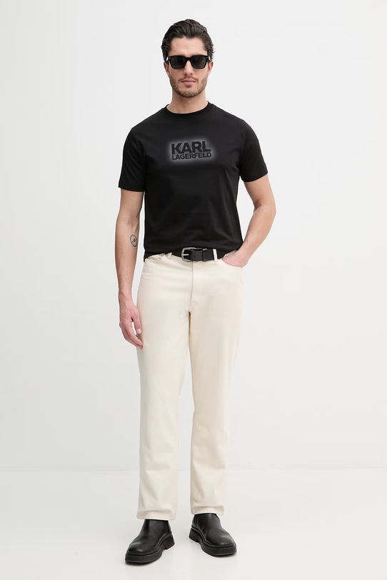 Karl Lagerfeld tricou din bumbac 562242.755060 negru SS26