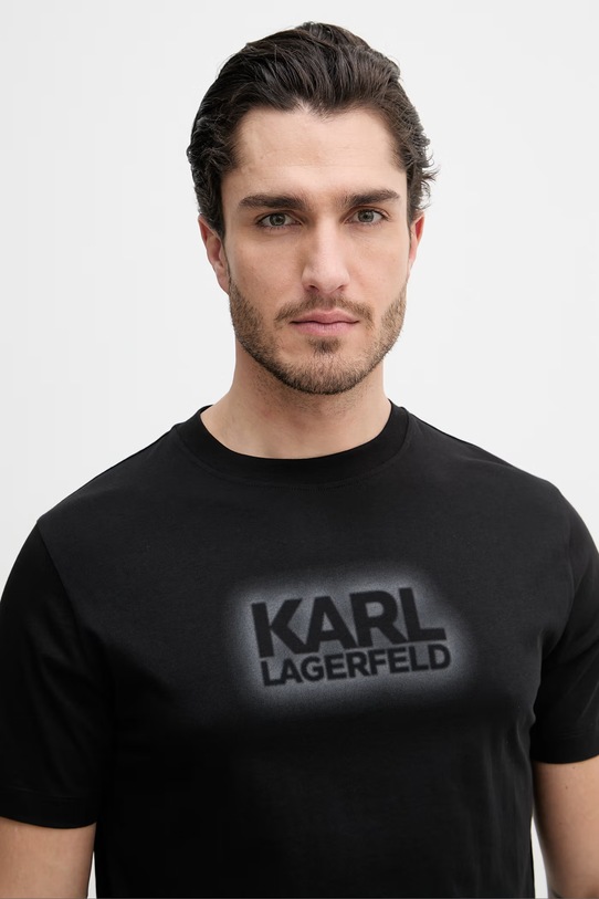 Karl Lagerfeld tricou din bumbac negru 562242.755060