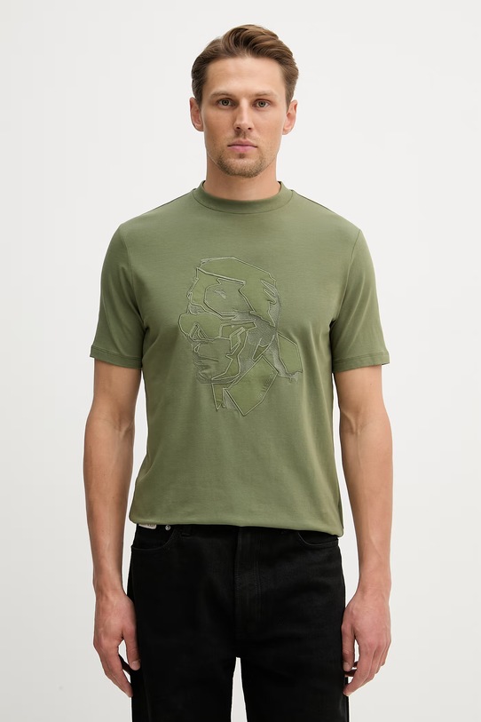 Kratka majica Karl Lagerfeld Našitek zelena 562221.755036