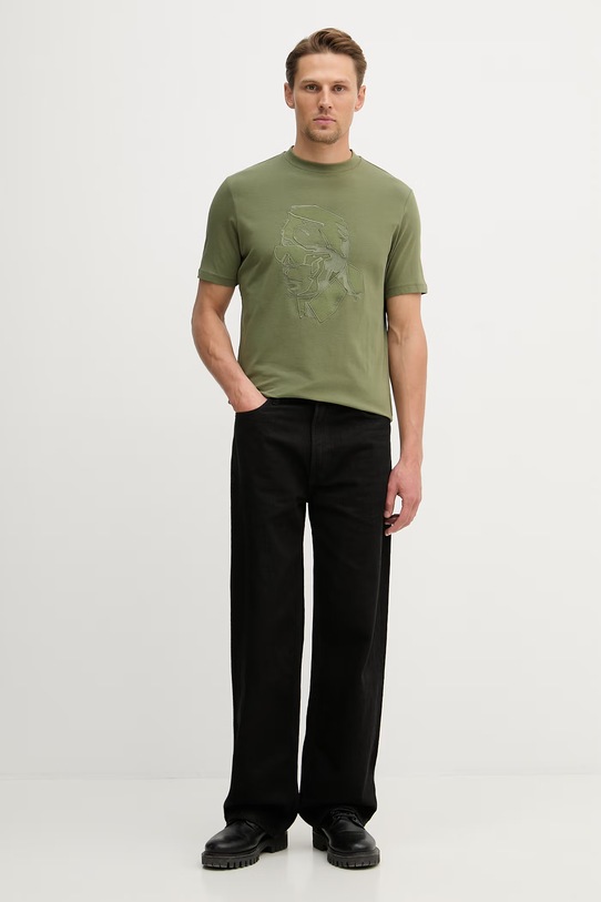 Kratka majica Karl Lagerfeld 562221.755036 zelena SS26