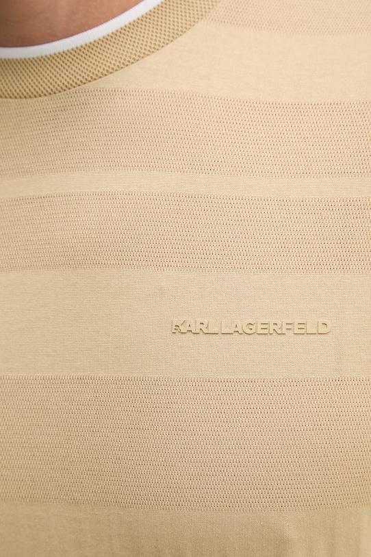 Karl Lagerfeld t-shirt bawełniany 562201.755004 beżowy