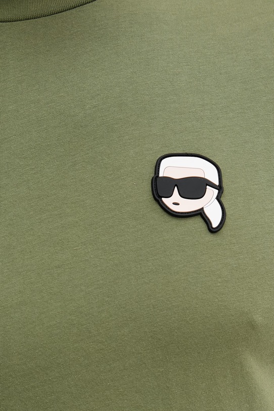 Bavlnené tričko Karl Lagerfeld 562224.755710 zelená