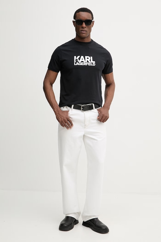 Tričko Karl Lagerfeld 562235.755780 tmavomodrá SS26