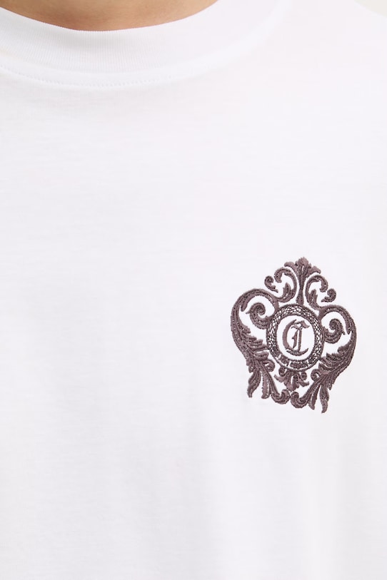 Just Cavalli t-shirt bawełniany 80OAHE15.CJ110 biały