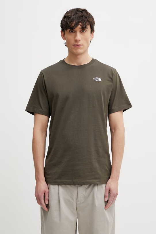 The North Face t-shirt Simple Dome regular green NF0A8CZ221L1