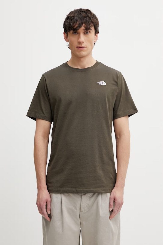 The North Face t-shirt Simple Dome regular green NF0A8CZ221L1