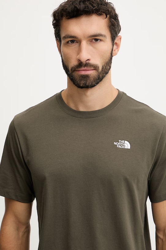 The North Face tricou Simple Dome verde NF0A8CZ221L1