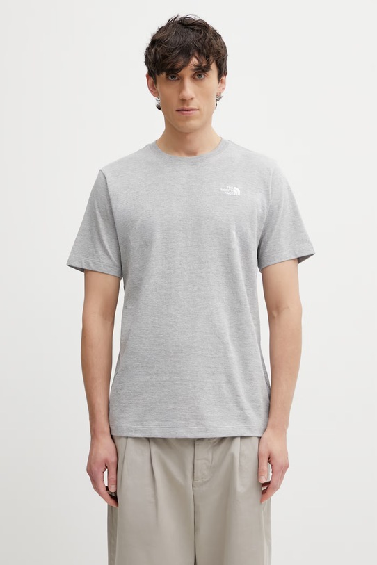 The North Face t-shirt Simple Dome gładkie szary NF0A8CZ2CQO1