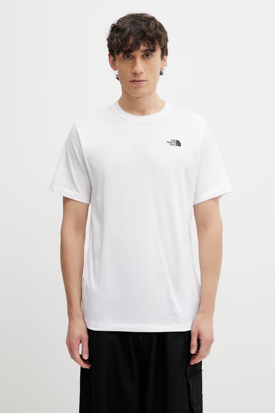 The North Face t-shirt Simple Dome gładkie biały NF0A8CZ2FN41