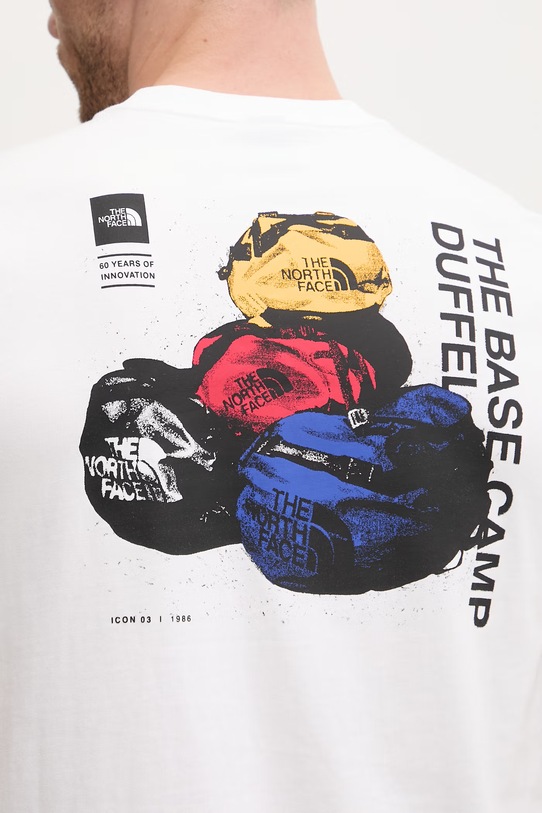 The North Face t-shirt bawełniany CELEBRATION NF0A8GAQFN41 biały