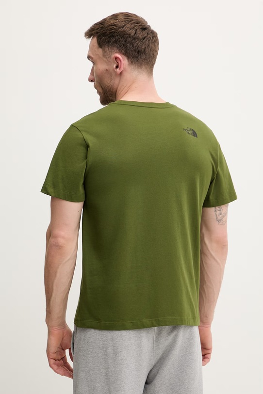 Odzież The North Face t-shirt bawełniany GRAPHIC NF0A8GUUBRI1 zielony