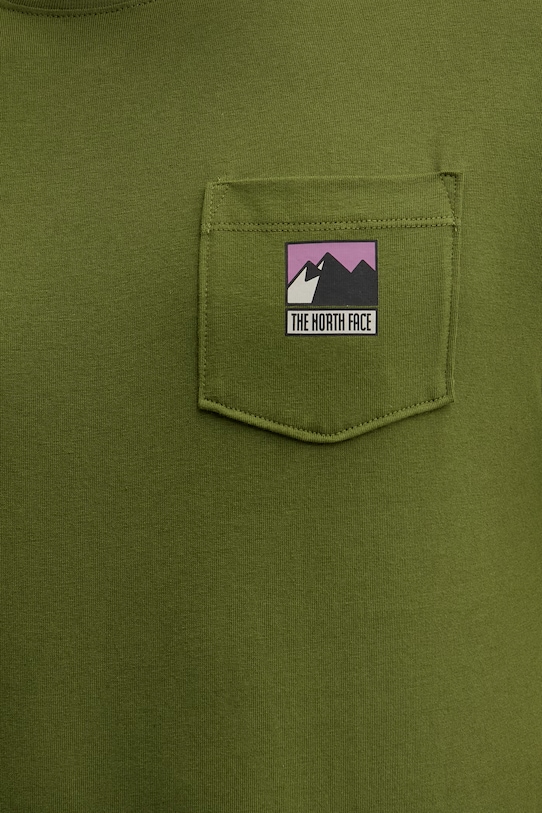 The North Face t-shirt bawełniany GRAPHIC NF0A8GUUBRI1 zielony