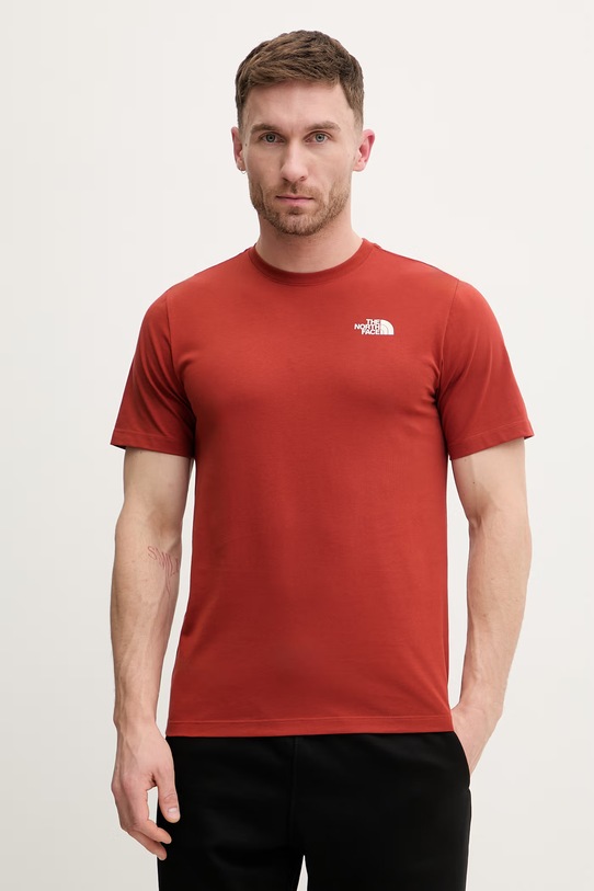 Odzież The North Face t-shirt VERTICAL NF0A8GV1G6I1 pomarańczowy