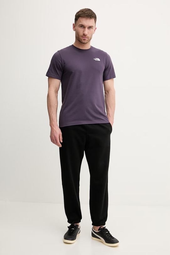 The North Face t-shirt EVOLUTION NF0A8B6KG5O1 fioletowy SS26