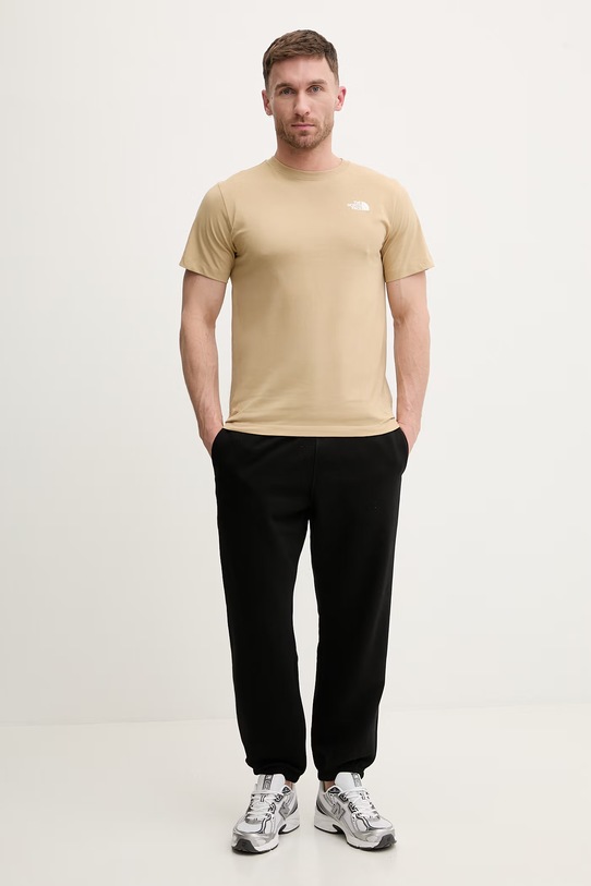 The North Face t-shirt EVOLUTION NF0A8B6KLK51 beżowy SS26