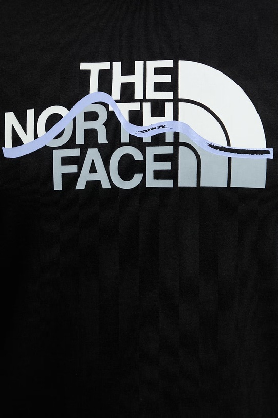 The North Face t-shirt bawełniany MOUNTAIN NF0A8GUXJK31 czarny