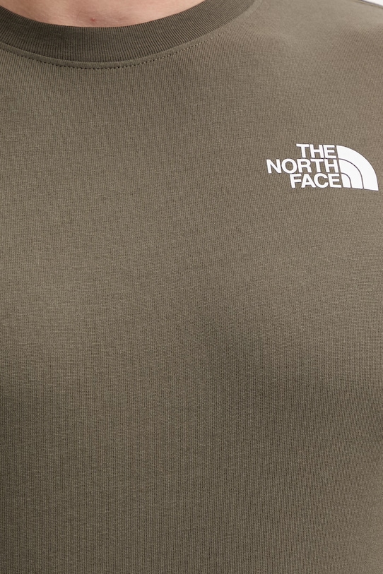 Bombažna kratka majica The North Face GRAPHIC NF0A8GUW21L1 zelena