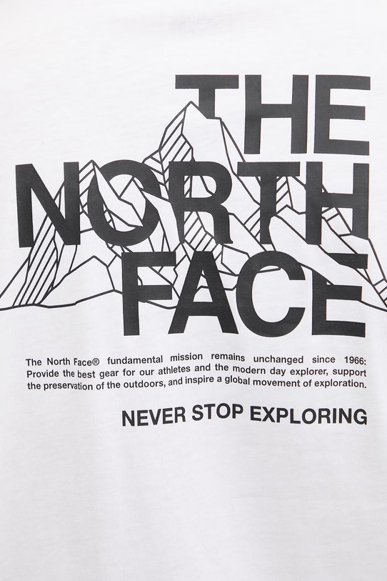 The North Face t-shirt MOUNTAIN NF0A8GUZFN41 biały
