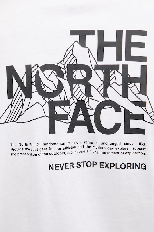Μπλουζάκι The North Face MOUNTAIN NF0A8GUZFN41 λευκό