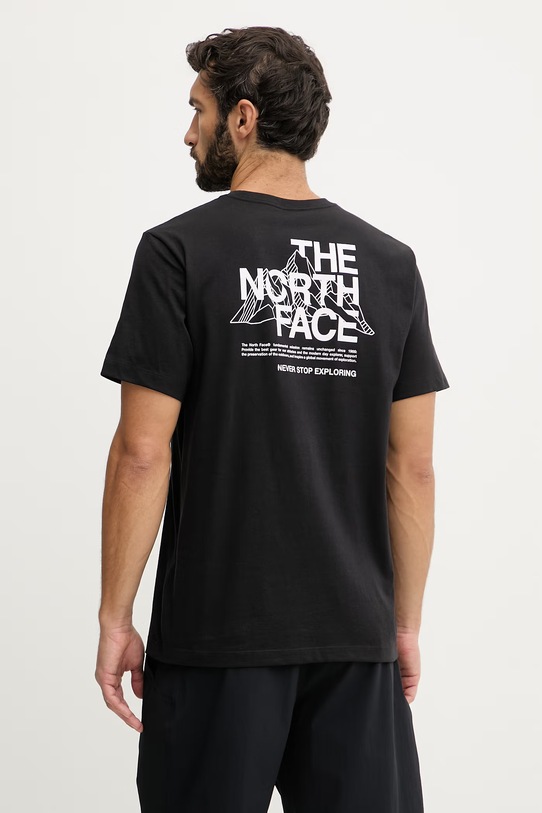 The North Face t-shirt MOUNTAIN regular czarny NF0A8GUZJK31