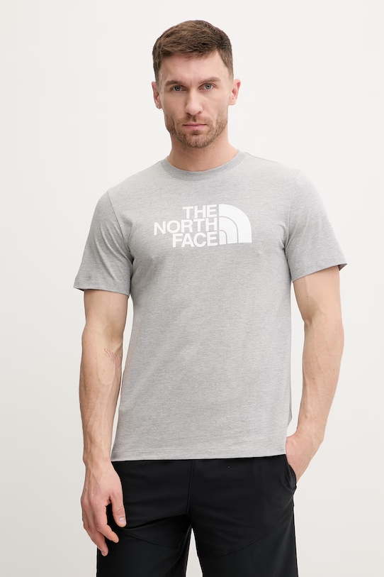 Μπλουζάκι The North Face EVOLUTION στάμπα γκρί NF0A8B6JCU71