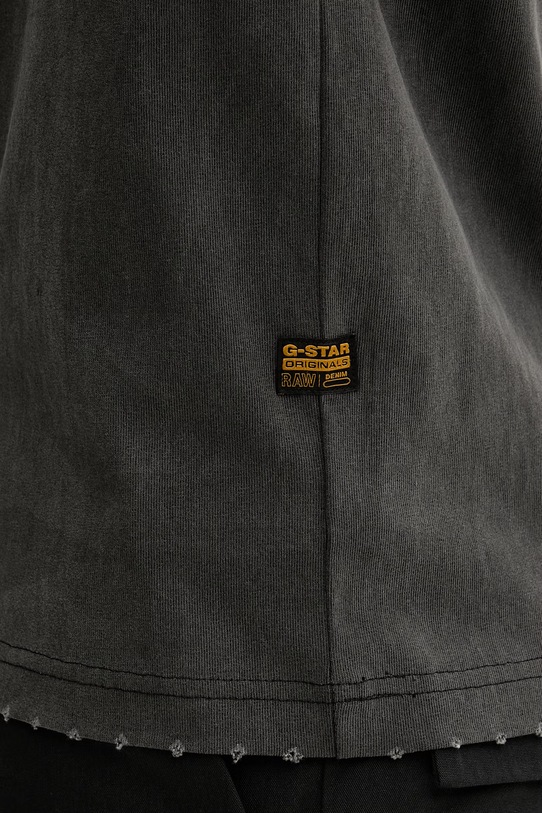 G-Star t-shirt męski bawełniany Back gr loose D28605.E401 szary