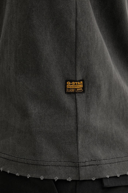 G-Star t-shirt męski bawełniany Back gr loose D28605.E401 szary