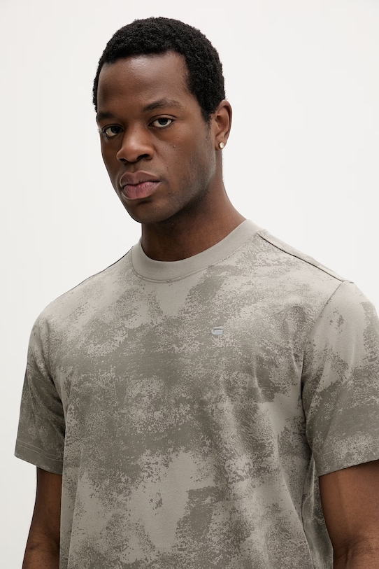 G-Star T-shirt męski bawełniany Aop szary D28589.E400