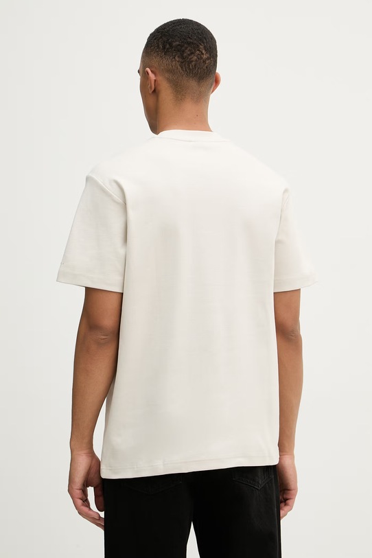 Odzież G-Star t-shirt męski bawełniany Script gr D28594.C812 beżowy